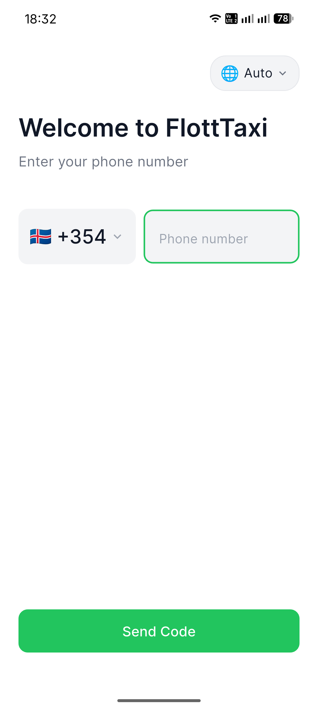 FlottTaxi App screenshot 1