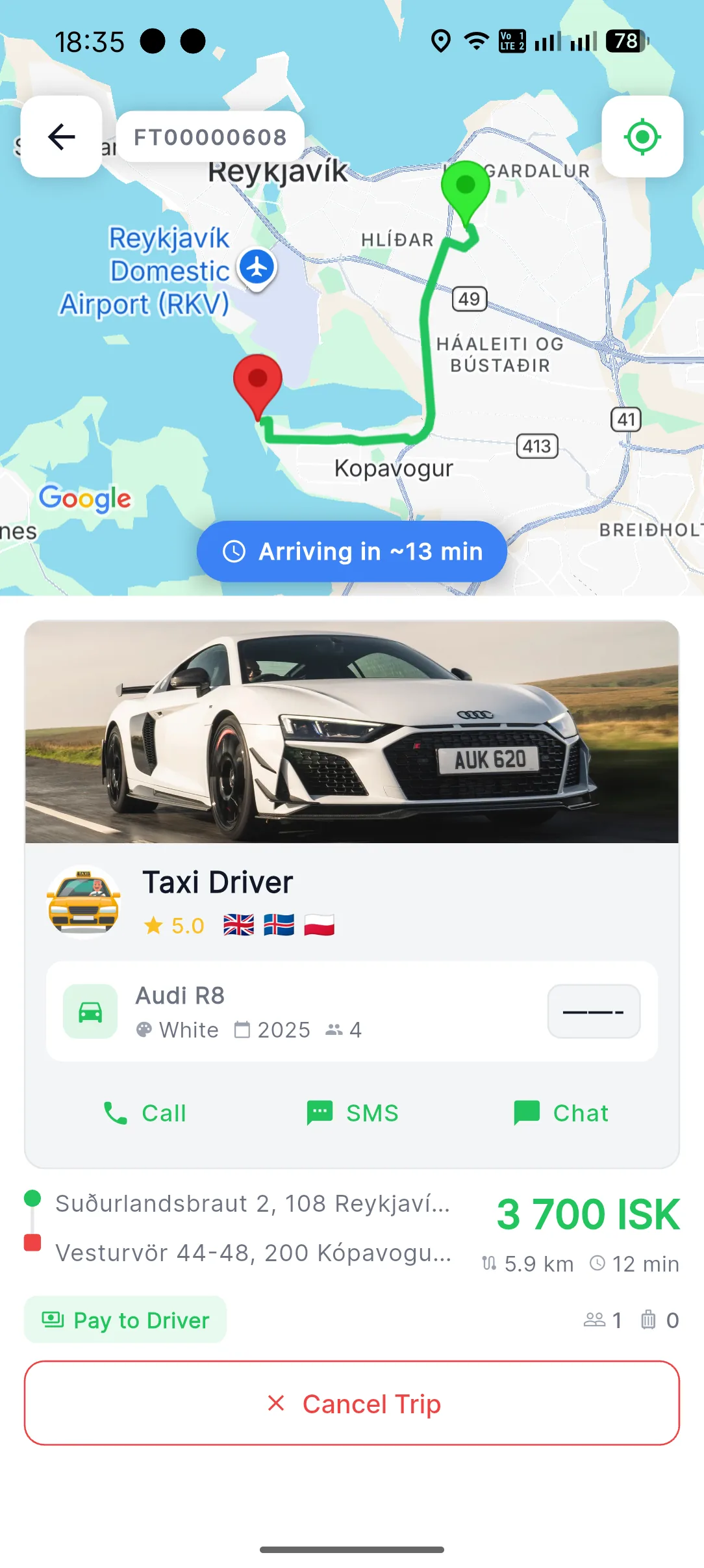 FlottTaxi App screenshot 5